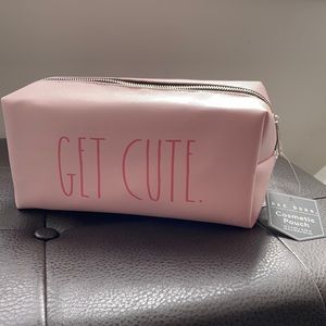 New Rae Dunn cosmetic pouch “GET CUTE”